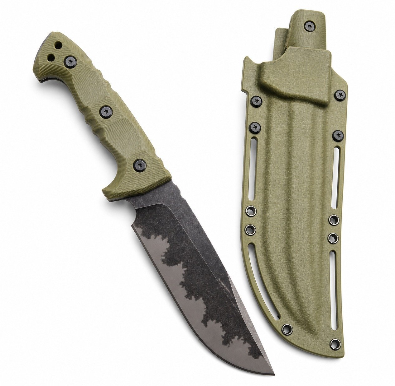 19446-main-white-clean Camping Outdoor Survival Messer, tragbares Messer, hohe Härte, gerades Messer, scharfes Überlebensmesser, integrierter Kiel, hohe Härte, taktisches Messer – Grün-1