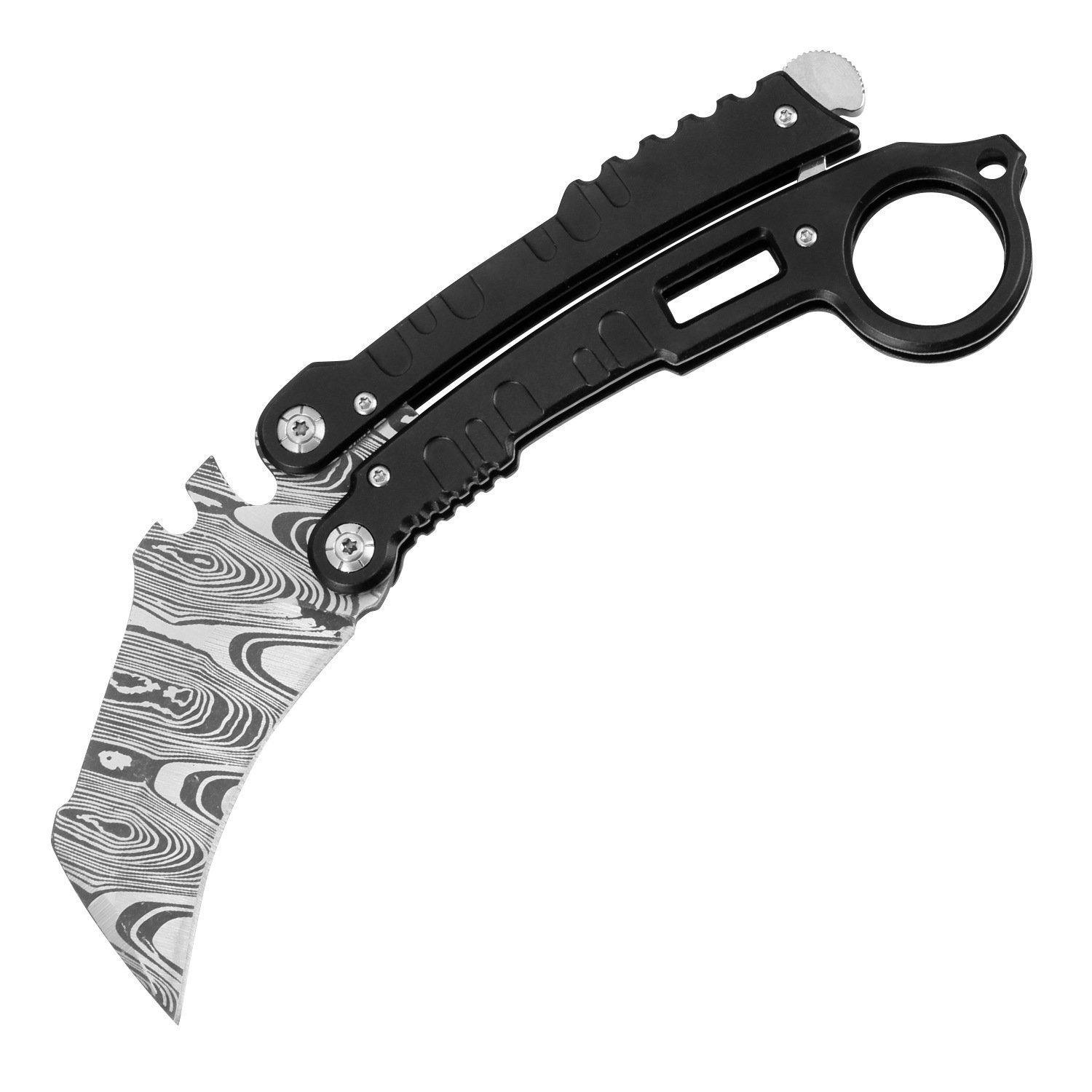 O1CN01QszkMz1l1fir6a29J_2213996994759-0-cib.jpg Karambit-Messer, Camping-Taktikmesser, hohe Härte, geätztes Schmetterlings-Klauenmesser, handgefertigtes Messer